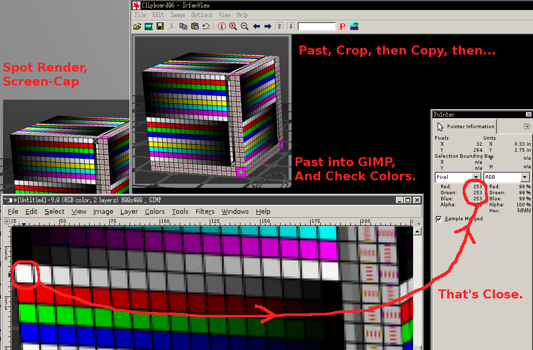 Checking Color RGB values