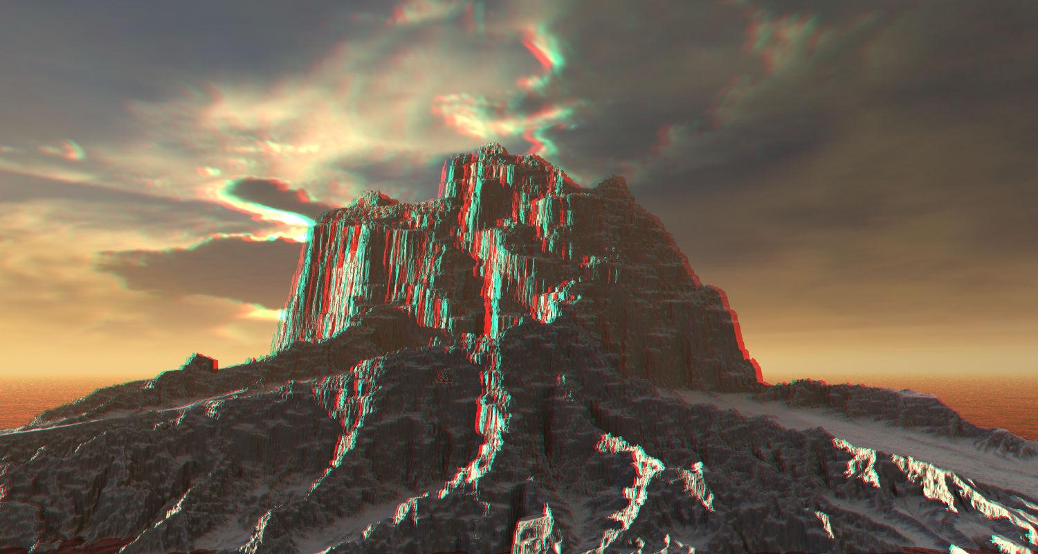 Bare Rock Anaglyph