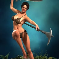 Heroine Fantasy Poses & Weapons for Genesis 2 Female | Daz 3D