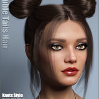 Double Tails Hair For Genesis 3 And 8 Females Daz 3d 