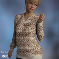 dForce Fair Isle Sweaters for Genesis 8 Female | Daz 3D