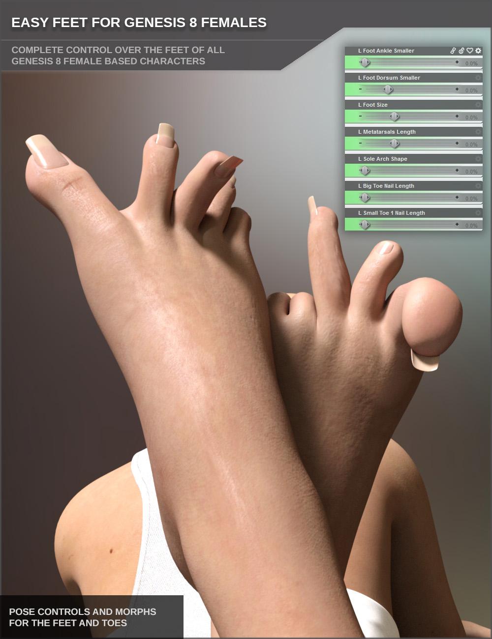 Released: Easy Feet - Pose Control and Morph Extension for Genesis 8  Females [commercial] - Daz 3D Forums