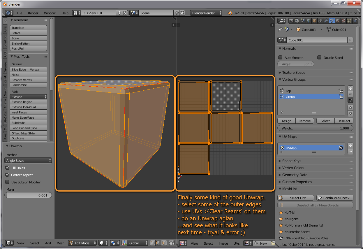 Help unwrapping a "simple box top" - Daz 3D Forums