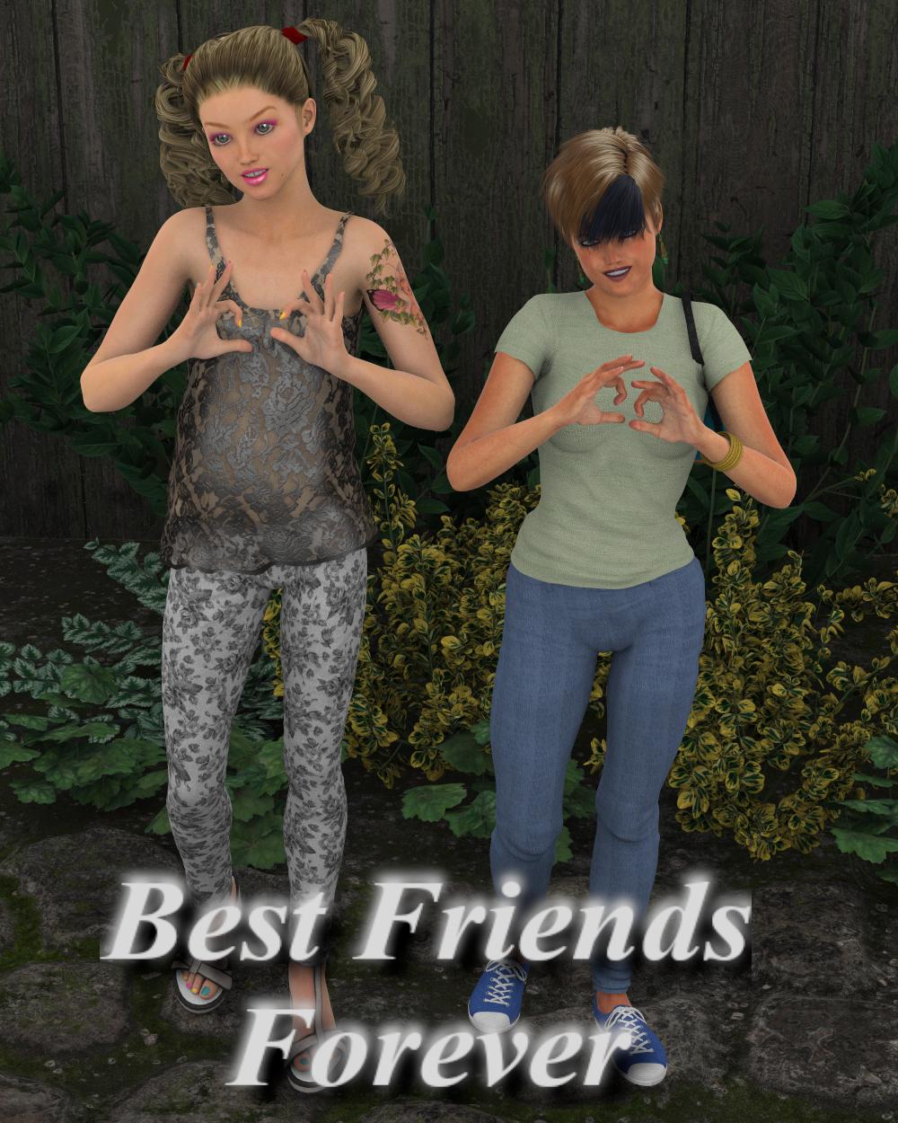 3D Art Freebie Challenge-August 2019-"Best Friends Forever" -Entries