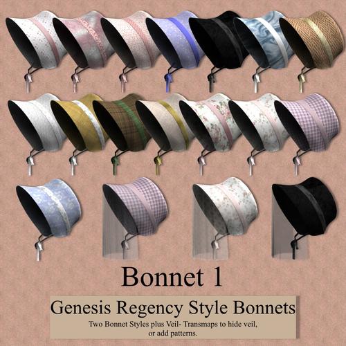 Genesis Regency Style Bonnets - Daz 3D Forums